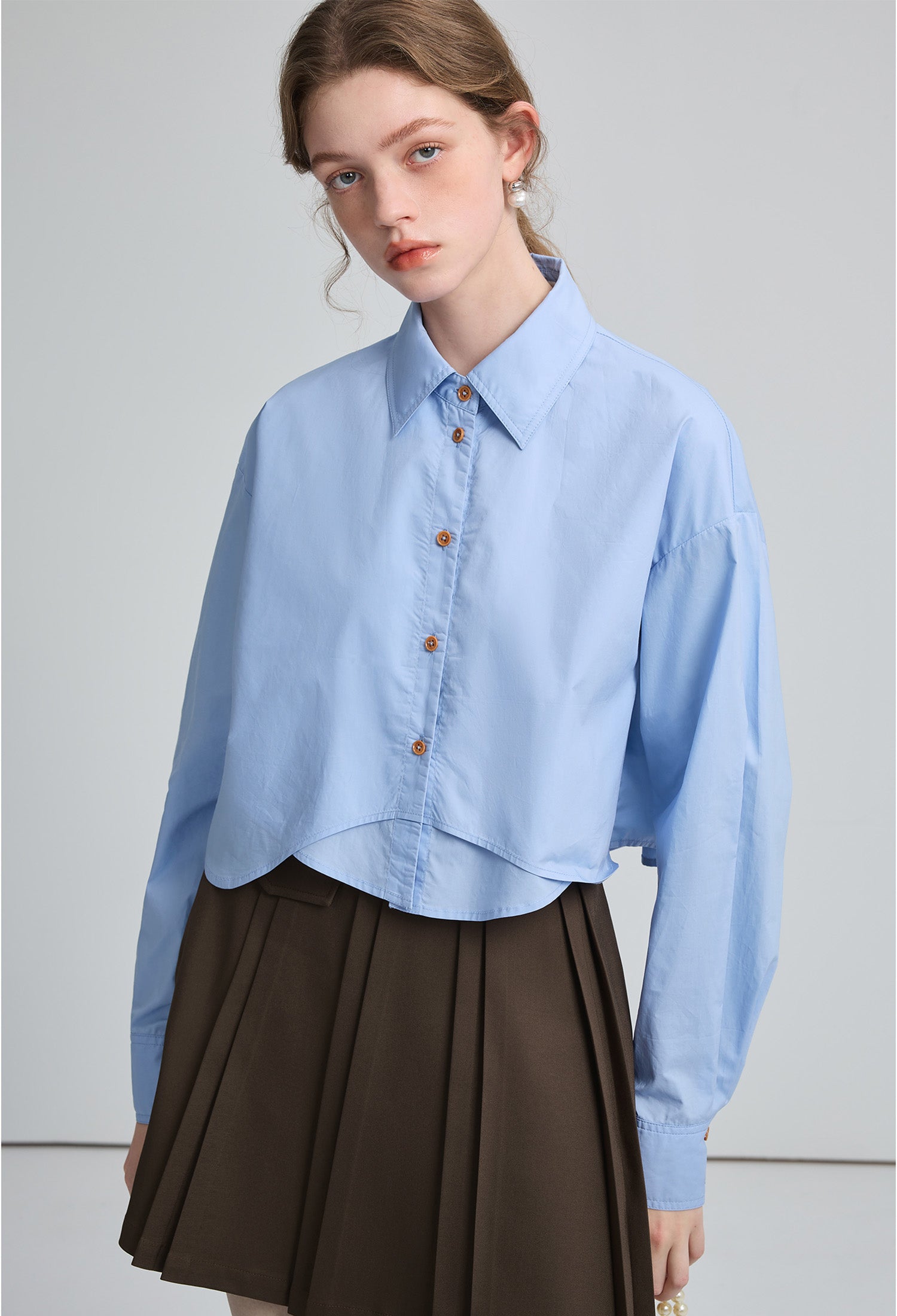 asymmetrical,cutoff,shirts,blue,simple,cute,cool,modern,sexy,