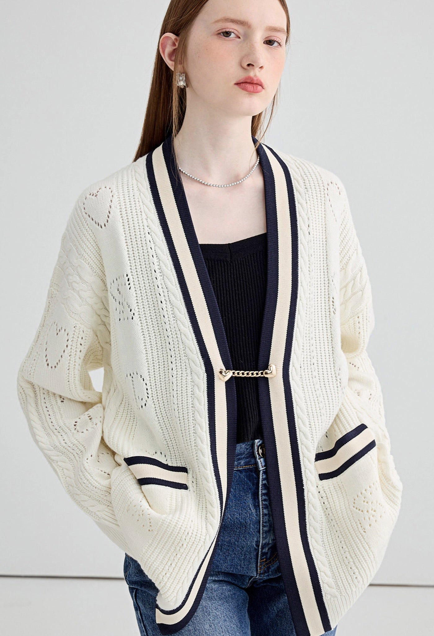 college,long,cardigan,white,cool,cute,simple,sexy,mode