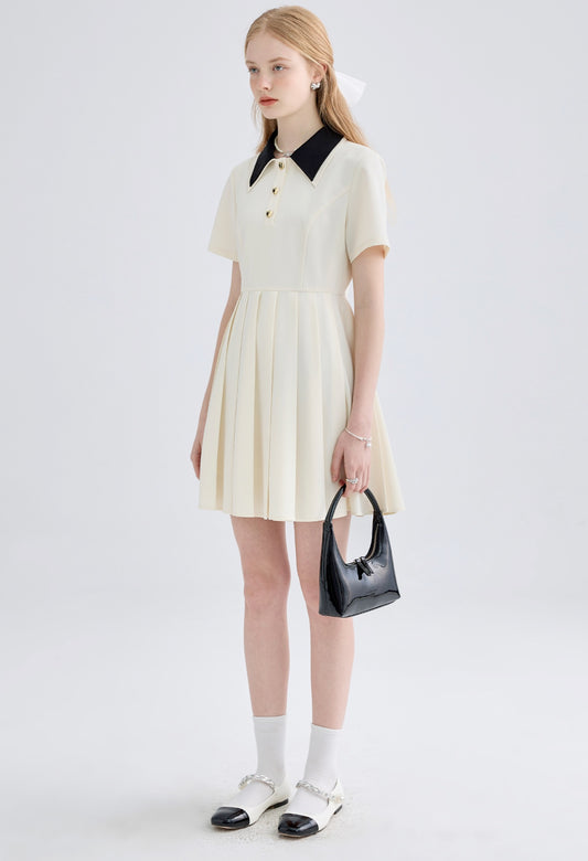 polo,collar,onepiece,white,black,simple,cute,cool,sexy,mode,modern,