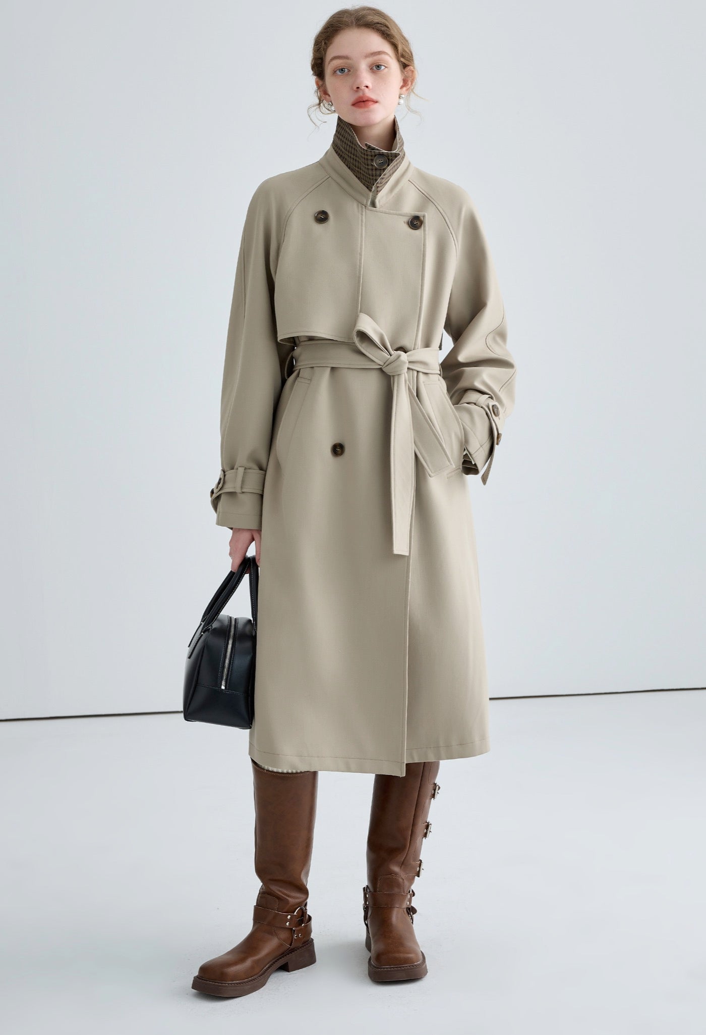 double,breast,trench,coat,beige,simple,cool,cute,sexy,mode,modern,