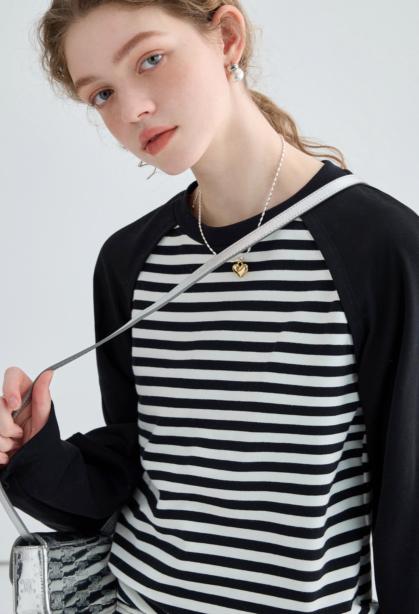stripe,raglan,tshirts,black,white,cool,cute,sexy,mode,simple,modern,