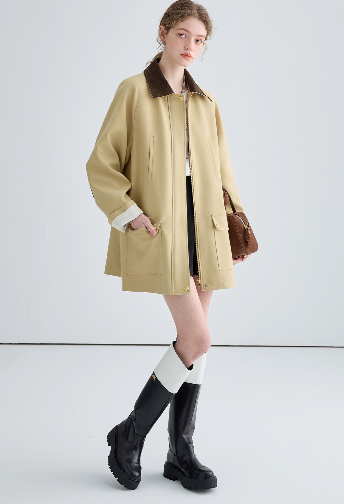 hunter,coat,beige,simple,cute,cool,sexy,modern,mode