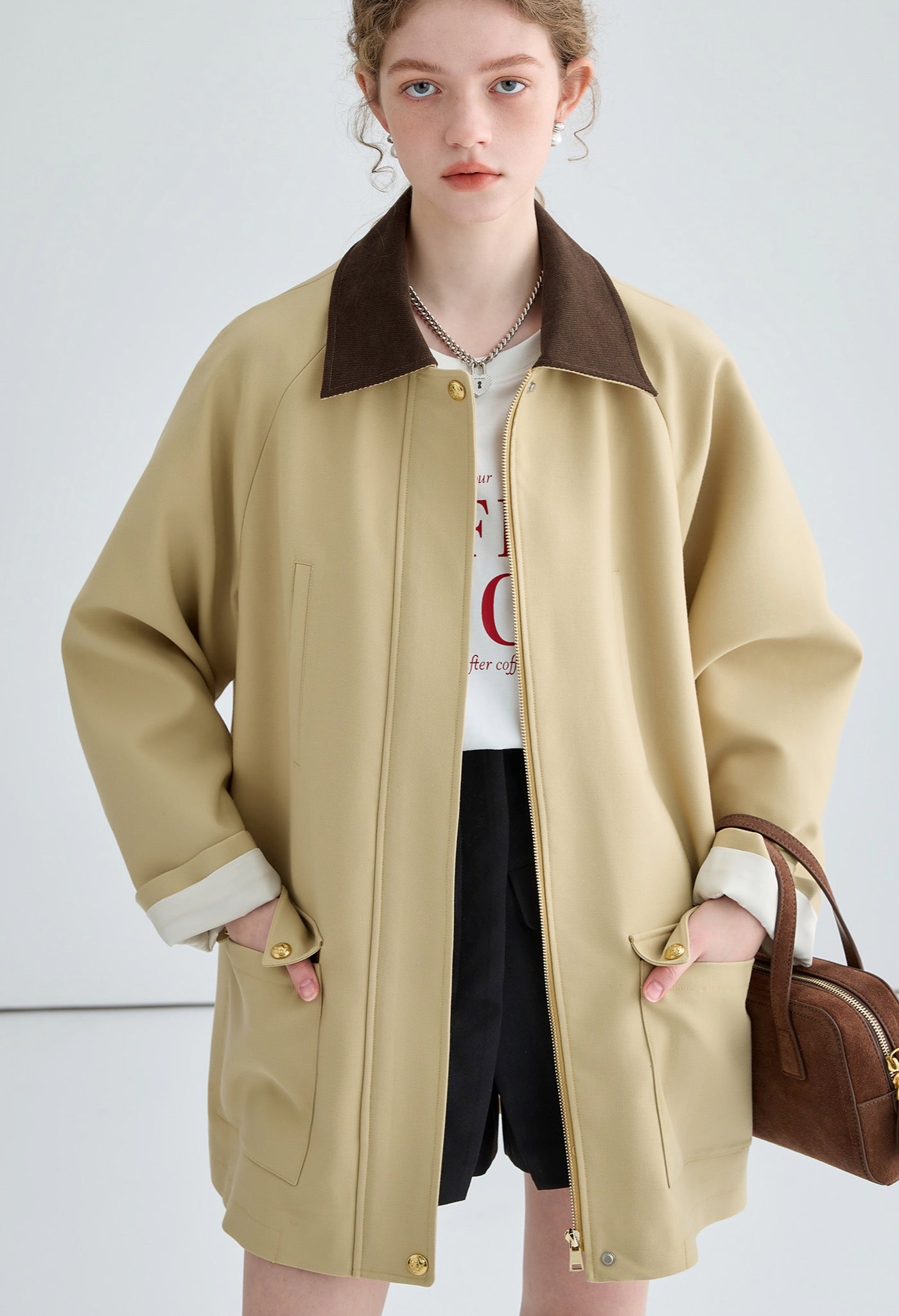 hunter,coat,beige,simple,cute,cool,sexy,modern,mode