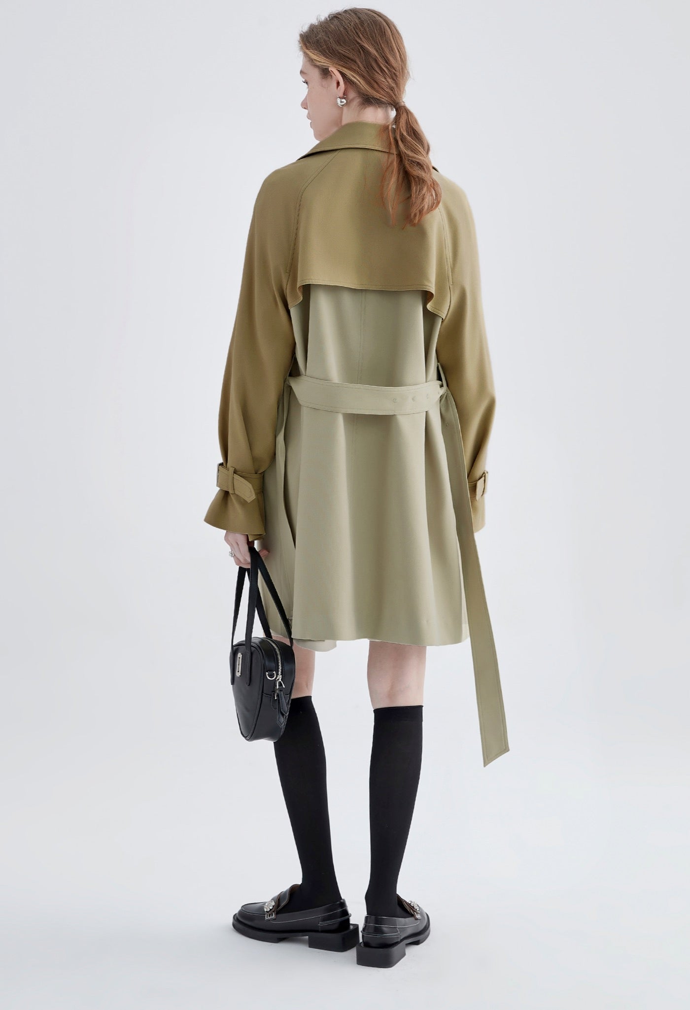 bicolor,trench,coat,beige,cool,cute,sexy,simple,modern