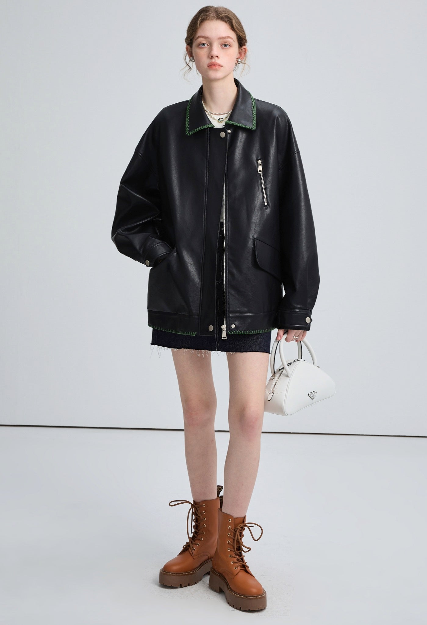 pu,lether,over,jacket,black,simple,cute,sexy,cool,modern