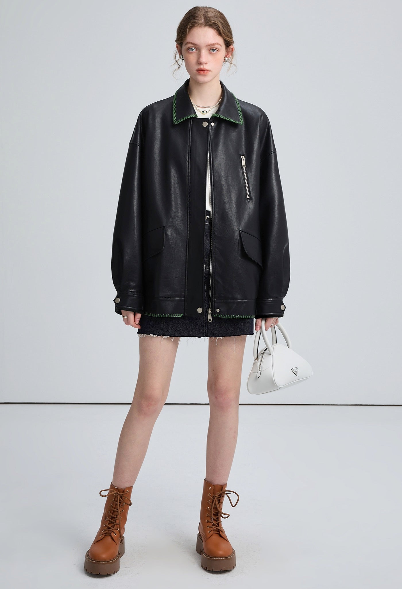 pu,lether,over,jacket,black,simple,cute,sexy,cool,modern