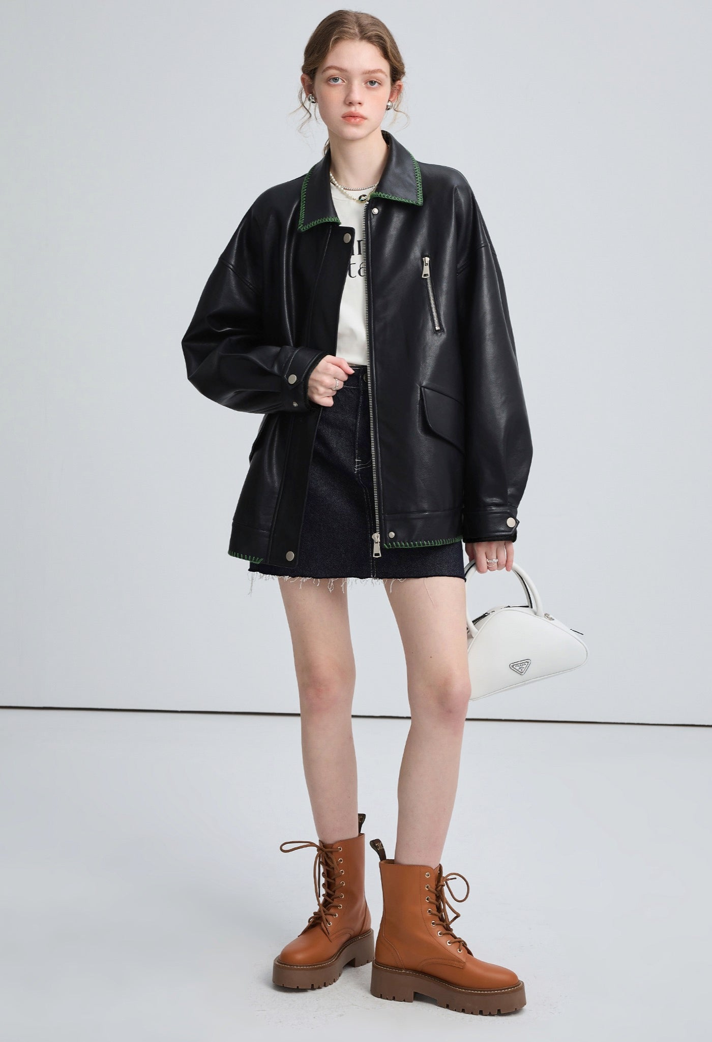 pu,lether,over,jacket,black,simple,cute,sexy,cool,modern