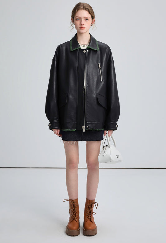 pu,lether,over,jacket,black,simple,cute,sexy,cool,modern