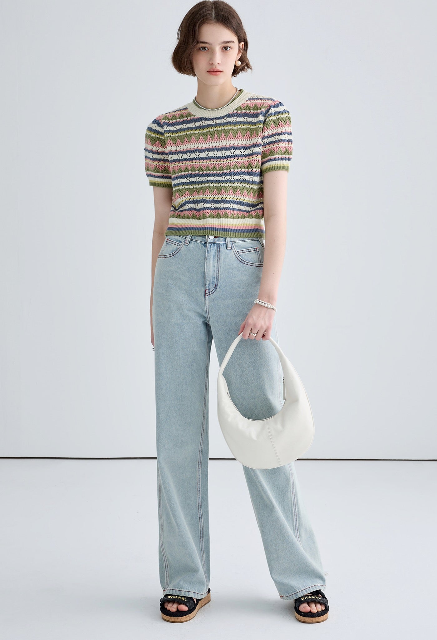 rainbow,knit,boader,tshirt,simple,cute,cool,sexy,modern