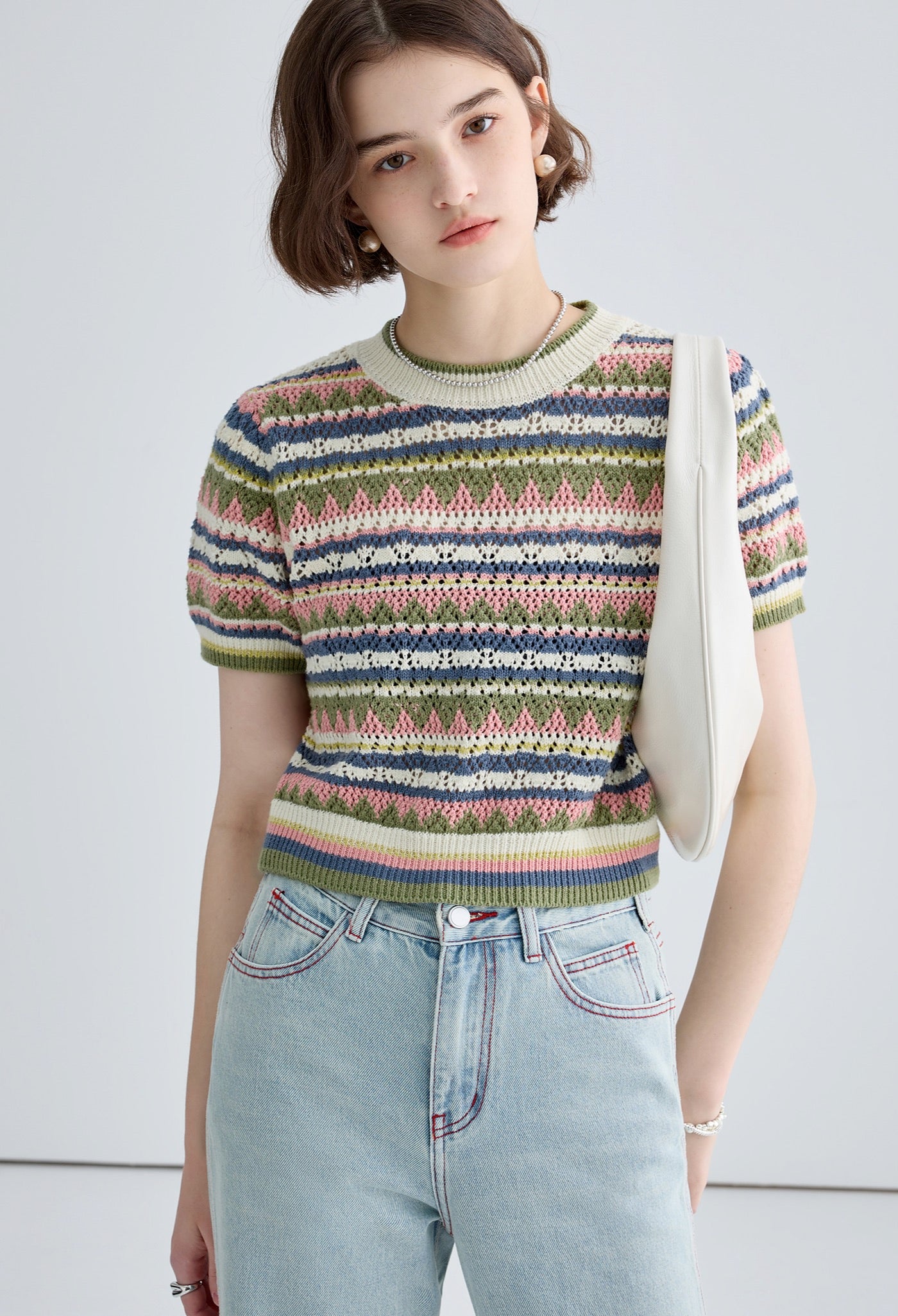 rainbow,knit,boader,tshirt,simple,cute,cool,sexy,modern