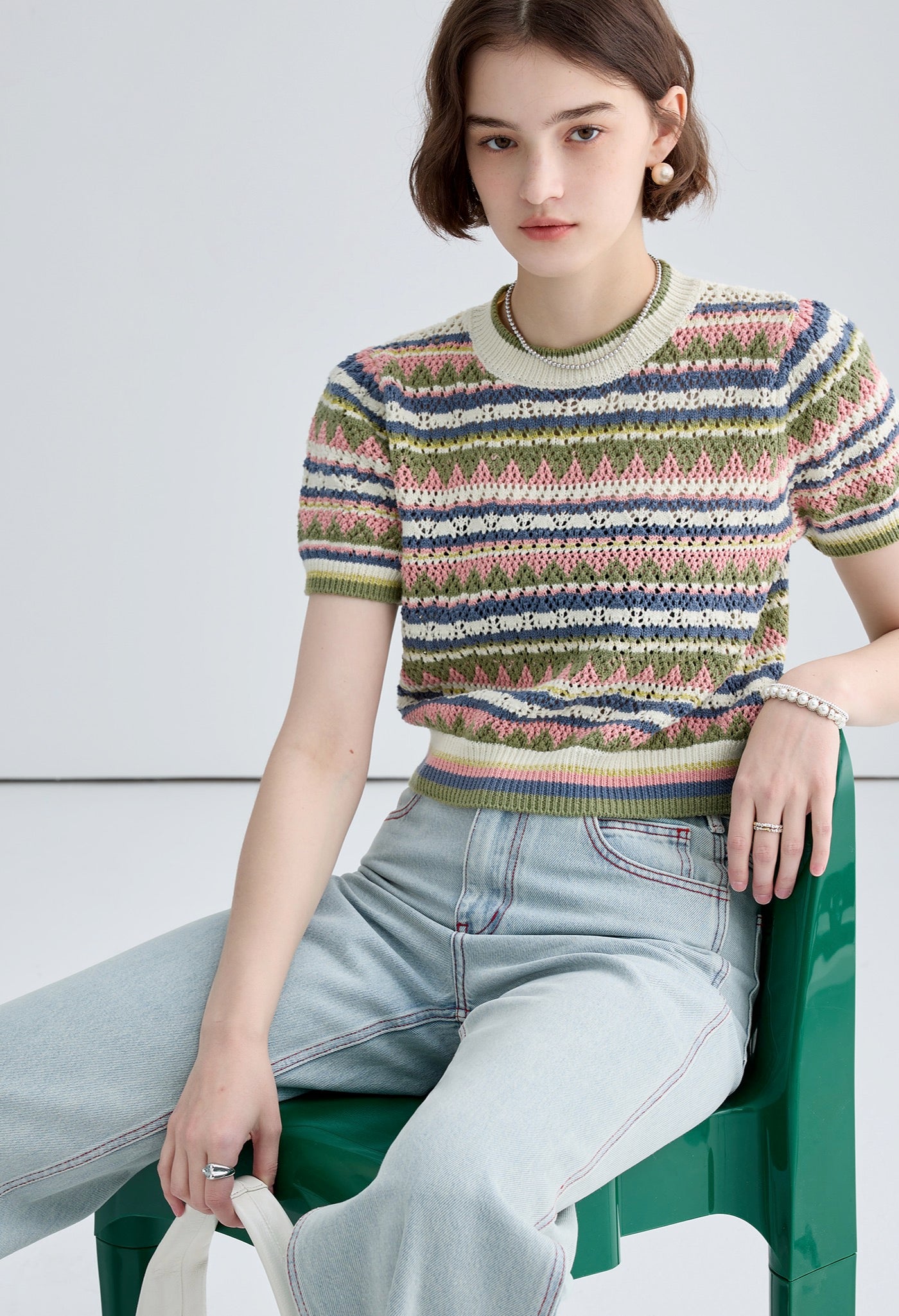 rainbow,knit,boader,tshirt,simple,cute,cool,sexy,modern